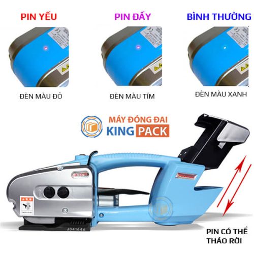máy đóng đai cầm tay dùng pin jd1316