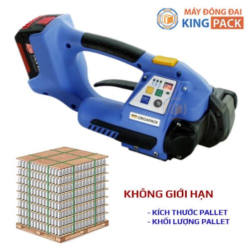 máy đóng đai nhựa dùng pin ort 250