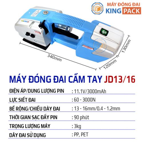 thông số kỹ thuật máy đóng đai jd1316