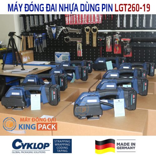 máy đóng đai nhựa dùng pin lgt 260